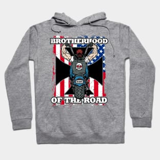 Brotherhood of the Road Biker Flag Hoodie